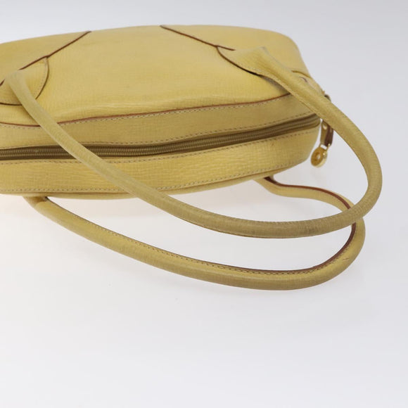 LOEWE Shoulder Bag Leather Yellow Auth 126746