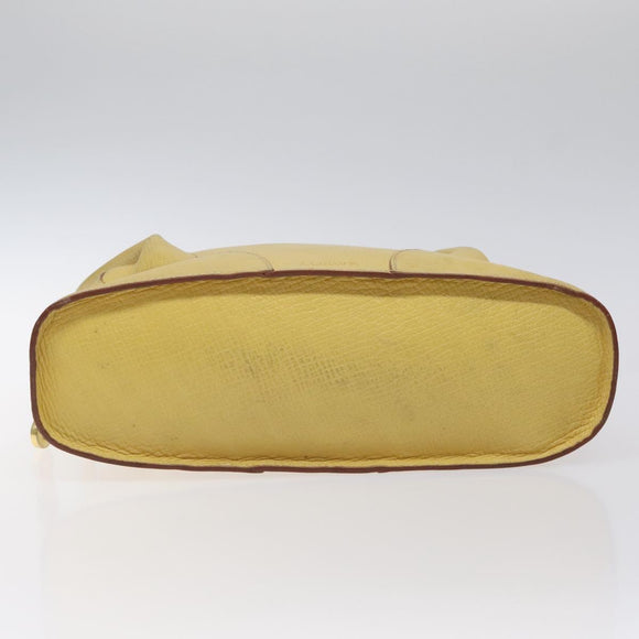 LOEWE Shoulder Bag Leather Yellow Auth 126746