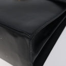 Salvatore Ferragamo Gancini Hand Bag Leather 2way Black Silver Auth 126752-15