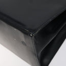 Salvatore Ferragamo Gancini Hand Bag Leather 2way Black Silver Auth 126752-8