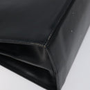 Salvatore Ferragamo Gancini Hand Bag Leather 2way Black Silver Auth 126752-17