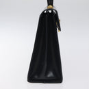 Salvatore Ferragamo Gancini Hand Bag Leather 2way Black Silver Auth 126752-4