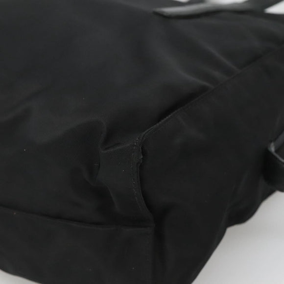 PRADA Hand Bag Nylon Black Silver Auth 126754