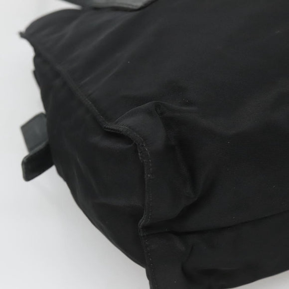 PRADA Hand Bag Nylon Black Silver Auth 126754
