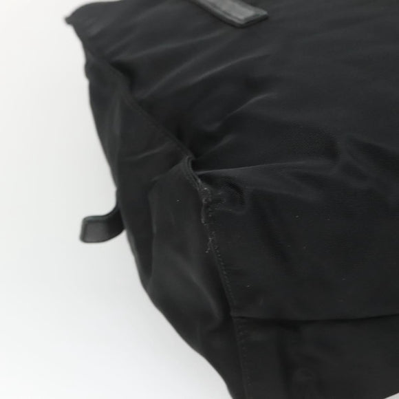 PRADA Hand Bag Nylon Black Silver Auth 126754