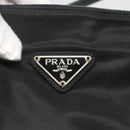 PRADA Hand Bag Nylon Black Silver Auth 126754-17