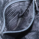 PRADA Hand Bag Nylon Black Silver Auth 126754-21