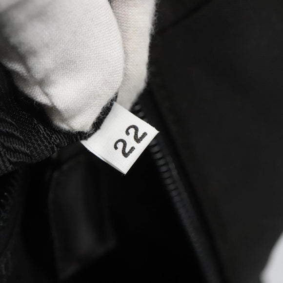 PRADA Hand Bag Nylon Black Silver Auth 126754