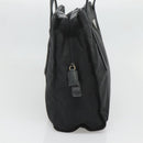 PRADA Hand Bag Nylon Black Silver Auth 126754-3