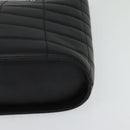 CHANEL Choco Bar Hand Bag Leather Black Silver CC Auth 126757-11