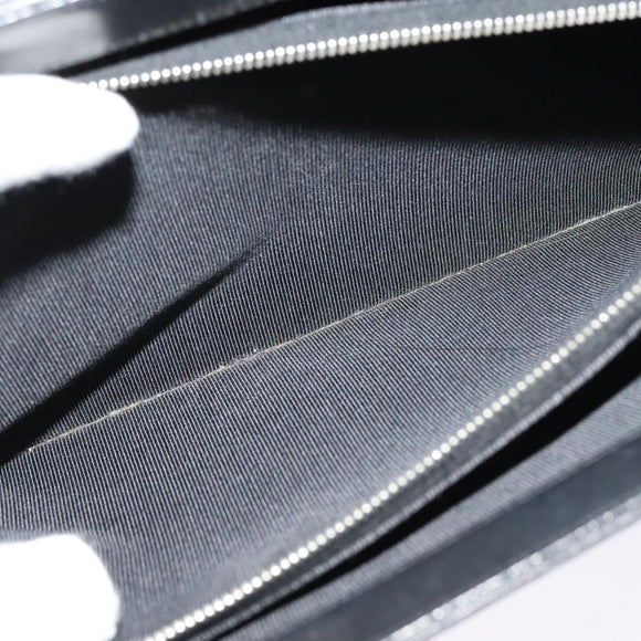 CHANEL Choco Bar Hand Bag Leather Black Silver CC Auth 126757