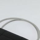 CHANEL Choco Bar Hand Bag Leather Black Silver CC Auth 126757-8