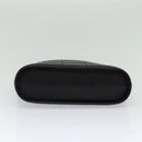 CHANEL Choco Bar Hand Bag Leather Black Silver CC Auth 126757-9