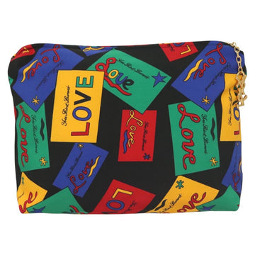 SAINT LAURENT Pouch Nylon Multicolor Gold Auth 126760 - 0