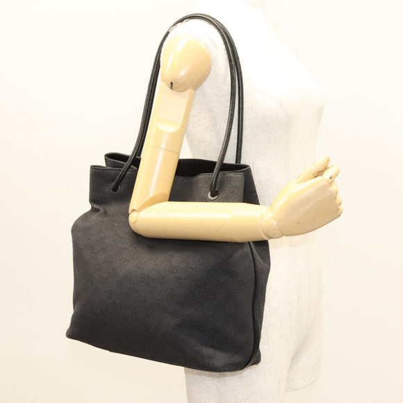 GUCCI GG Canvas Shoulder Bag Outlet Black 101341 Auth 126762