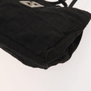 FENDI Zucca Canvas Hand Bag Nylon Black Silver Auth 126764-10