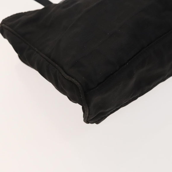 FENDI Zucca Canvas Hand Bag Nylon Black Silver Auth 126764