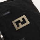FENDI Zucca Canvas Hand Bag Nylon Black Silver Auth 126764-14