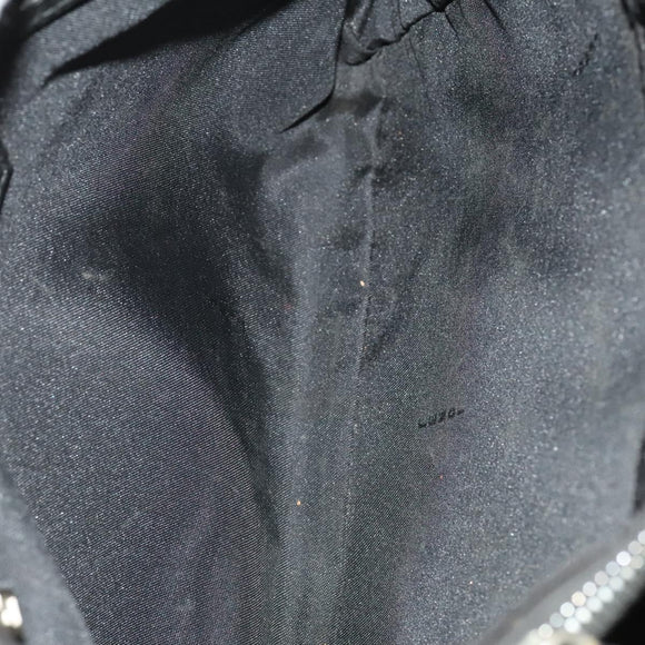 FENDI Zucca Canvas Hand Bag Nylon Black Silver Auth 126764