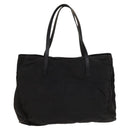 FENDI Zucca Canvas Hand Bag Nylon Black Silver Auth 126764-3