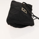 FENDI Zucca Canvas Hand Bag Nylon Black Silver Auth 126764-4