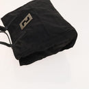 FENDI Zucca Canvas Hand Bag Nylon Black Silver Auth 126764-5