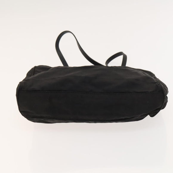 FENDI Zucca Canvas Hand Bag Nylon Black Silver Auth 126764