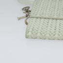 Christian Dior Wallet Shoulder Bag Leather White Auth 126770-10