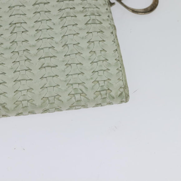 Christian Dior Wallet Shoulder Bag Leather White Auth 126770