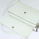 Christian Dior Wallet Shoulder Bag Leather White Auth 126770-15