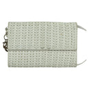 Christian Dior Wallet Shoulder Bag Leather White Auth 126770-2