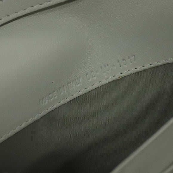 Christian Dior Wallet Shoulder Bag Leather White Auth 126770