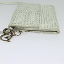 Christian Dior Wallet Shoulder Bag Leather White Auth 126770-4