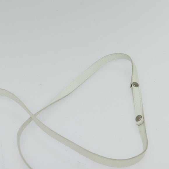 Christian Dior Wallet Shoulder Bag Leather White Auth 126770