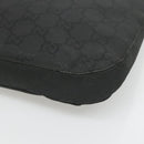 GUCCI GG Canvas Shoulder Bag Nylon Black Silver Auth 126780-9