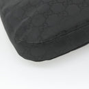 GUCCI GG Canvas Shoulder Bag Nylon Black Silver Auth 126780-16