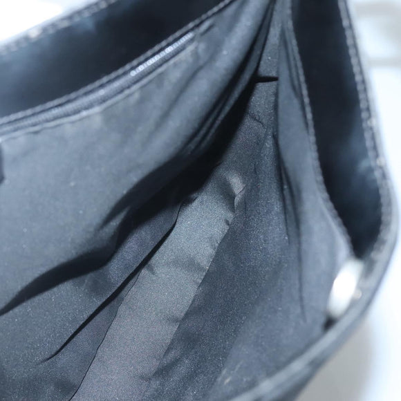 GUCCI GG Canvas Shoulder Bag Nylon Black Silver Auth 126780