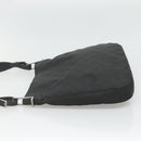 GUCCI GG Canvas Shoulder Bag Nylon Black Silver Auth 126780-3