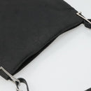 GUCCI GG Canvas Shoulder Bag Nylon Black Silver Auth 126780-6