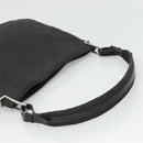 GUCCI GG Canvas Shoulder Bag Nylon Black Silver Auth 126780-7
