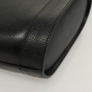 MCM Studs Hand Bag Leather Black Gold Auth 126781-15