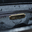 MCM Studs Hand Bag Leather Black Gold Auth 126781-17