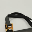 MCM Studs Hand Bag Leather Black Gold Auth 126781-8