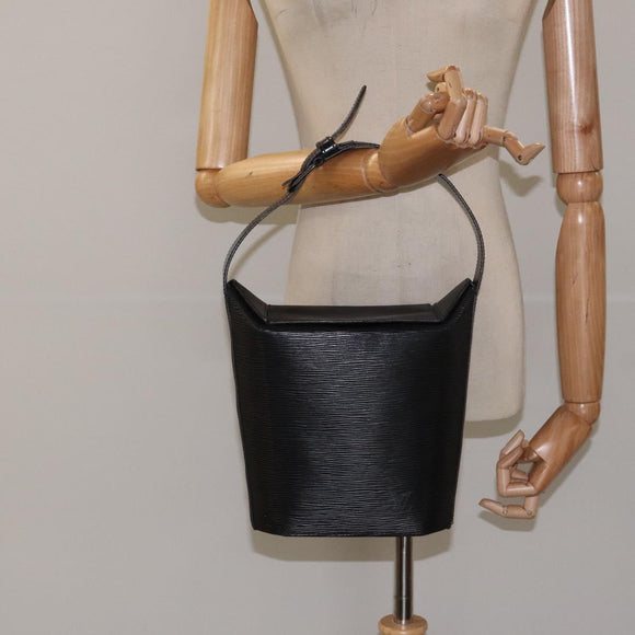 LOUIS VUITTON Epi Sac Seau Shoulder Bag Black M80161 LV Auth 126787
