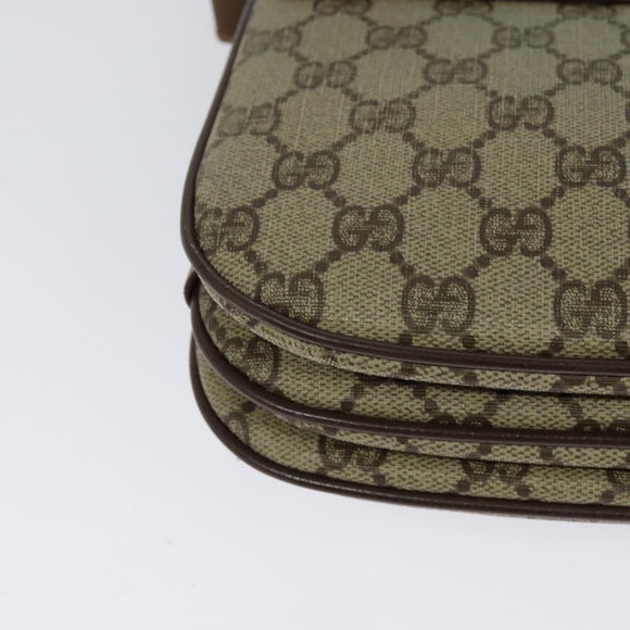 GUCCI GG Supreme Web Sherry Line Bag PVC Beige 001 113 6862 8039 Auth 126794