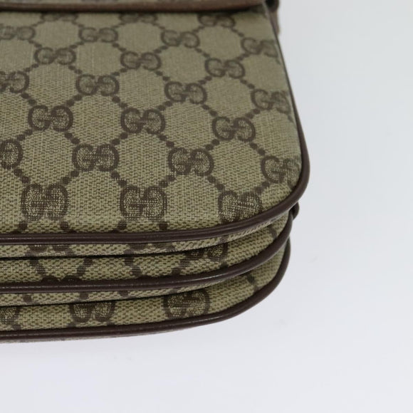 GUCCI GG Supreme Web Sherry Line Bag PVC Beige 001 113 6862 8039 Auth 126794