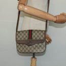 GUCCI GG Supreme Web Sherry Line Bag PVC Beige 001 113 6862 8039 Auth 126794-24