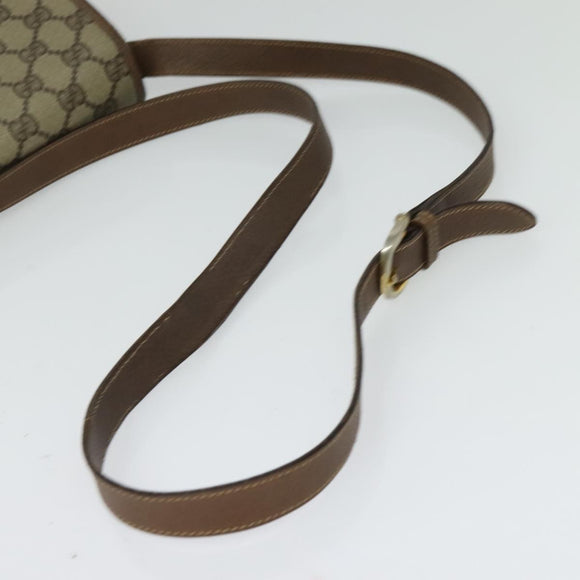 GUCCI GG Supreme Web Sherry Line Bag PVC Beige 001 113 6862 8039 Auth 126794