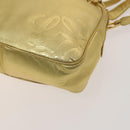 LOEWE Anagram Chain Shoulder Bag Leather Gold Auth 126798-8