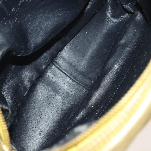 LOEWE Anagram Chain Shoulder Bag Leather Gold Auth 126798